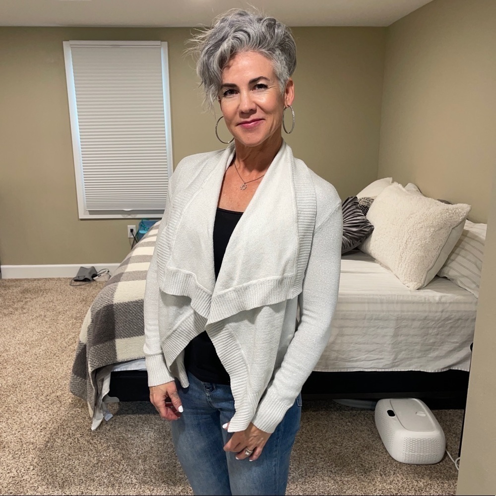 Open front Metallic cardigan S